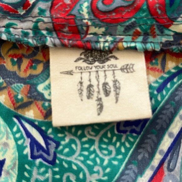 Vtg Silk Womens Paisley Kimono Jacket Sz M/ L Boho Fairy Whimsical Eclectic Art. - Picture 3 of 7